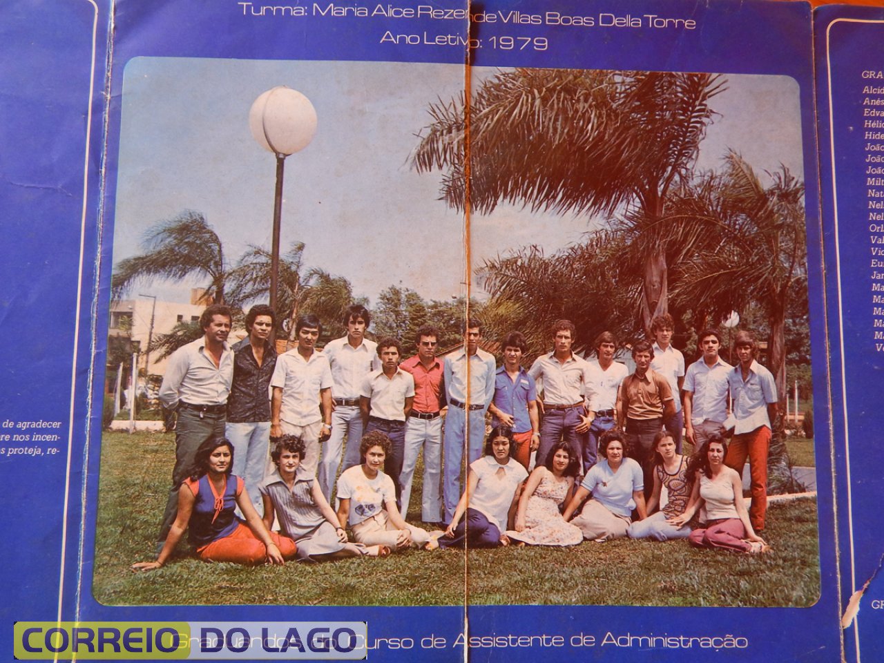 Turma de formandos do Curso de Assistente de Administração. Professor João era um dos integrantes. Vera Cruz do Oeste, Dezembro de 1979.