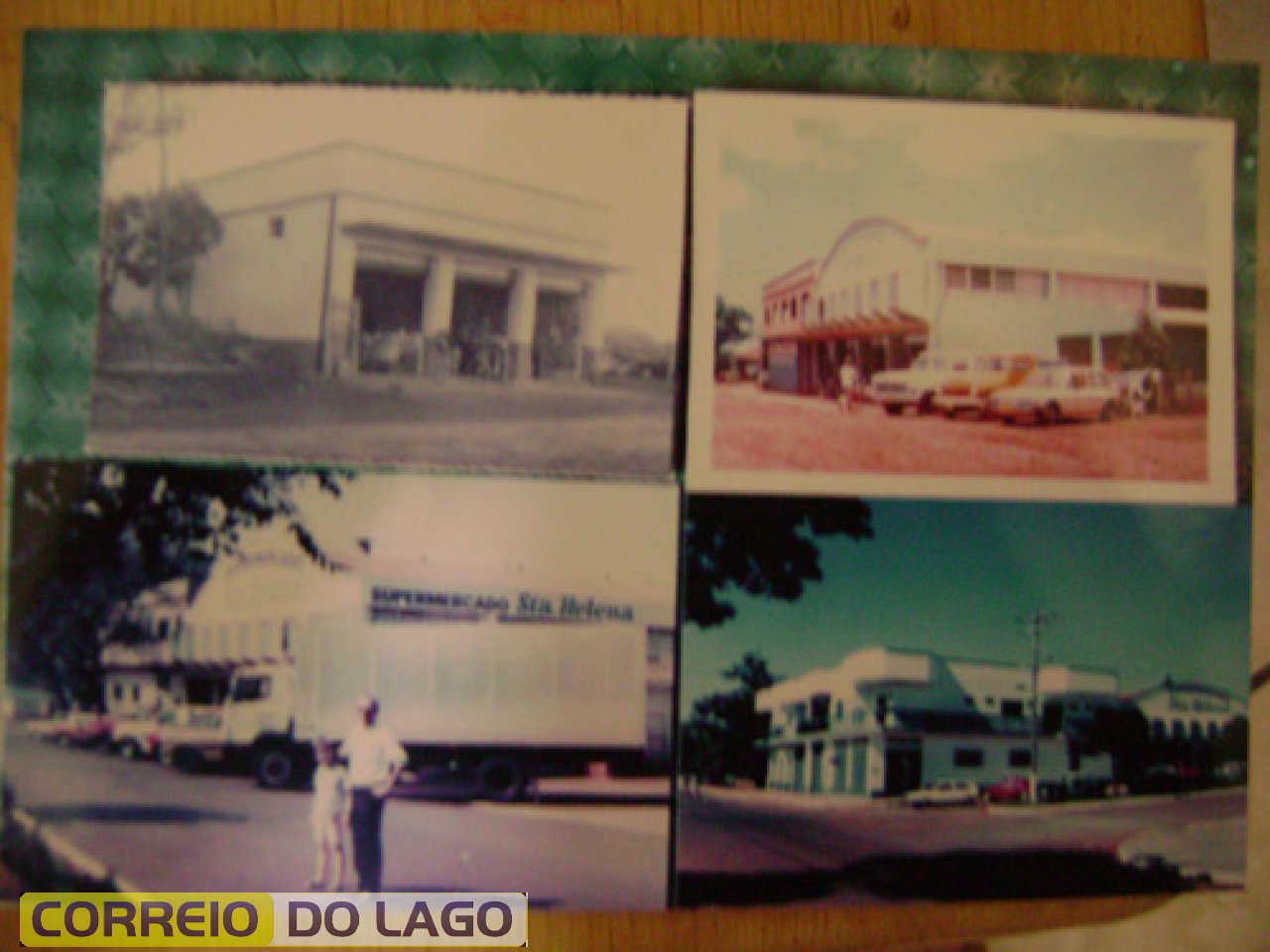 Supermercado SH Década de 1970/80/90. Na época, proprietário Plínio Schwartz, aparece na foto com seu neto. Avenida Brasil SH. Atualmente pertence à família Gasparin. 