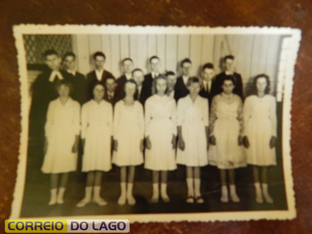 Confir. de jovens da Igreja Evangélica de Confissão Luterana no Brasil. Da esquerda para direita Pastor Pavelik (alemão)