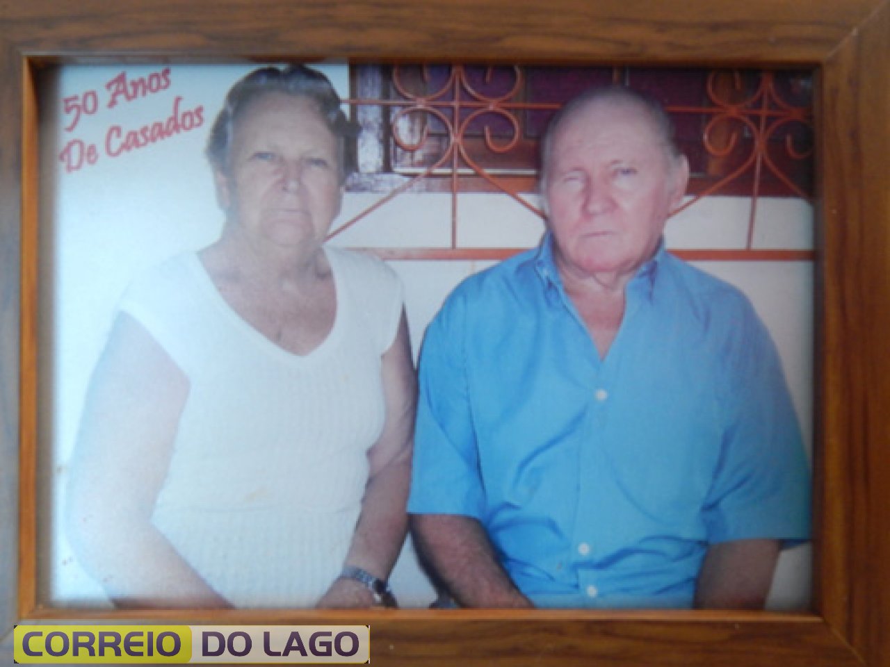 Casal Veleda e Bronildo Bender, quando completaram 50 anos de casados em 2013. Santa Helena PR.