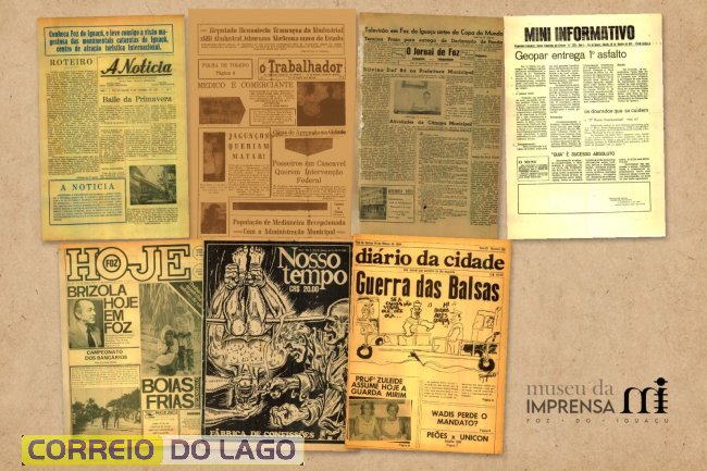 Acervo poderá ser acessível em museudaimprensafoz.com.br, a partir de 26 de novembro - imagem:  capas de jornais/reprodução