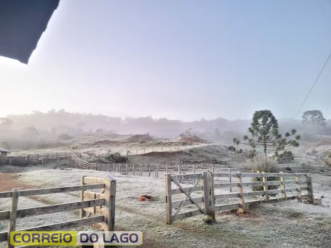 General Carneiro tem nova previsão de geada — Foto: Bruna Lorena Ramos da Silva